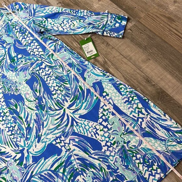 Lilly Pulitzer Sophie UPF 50 Canopy Chaos Print Jersey Tunic Shirt Dress - Picture 8 of 11